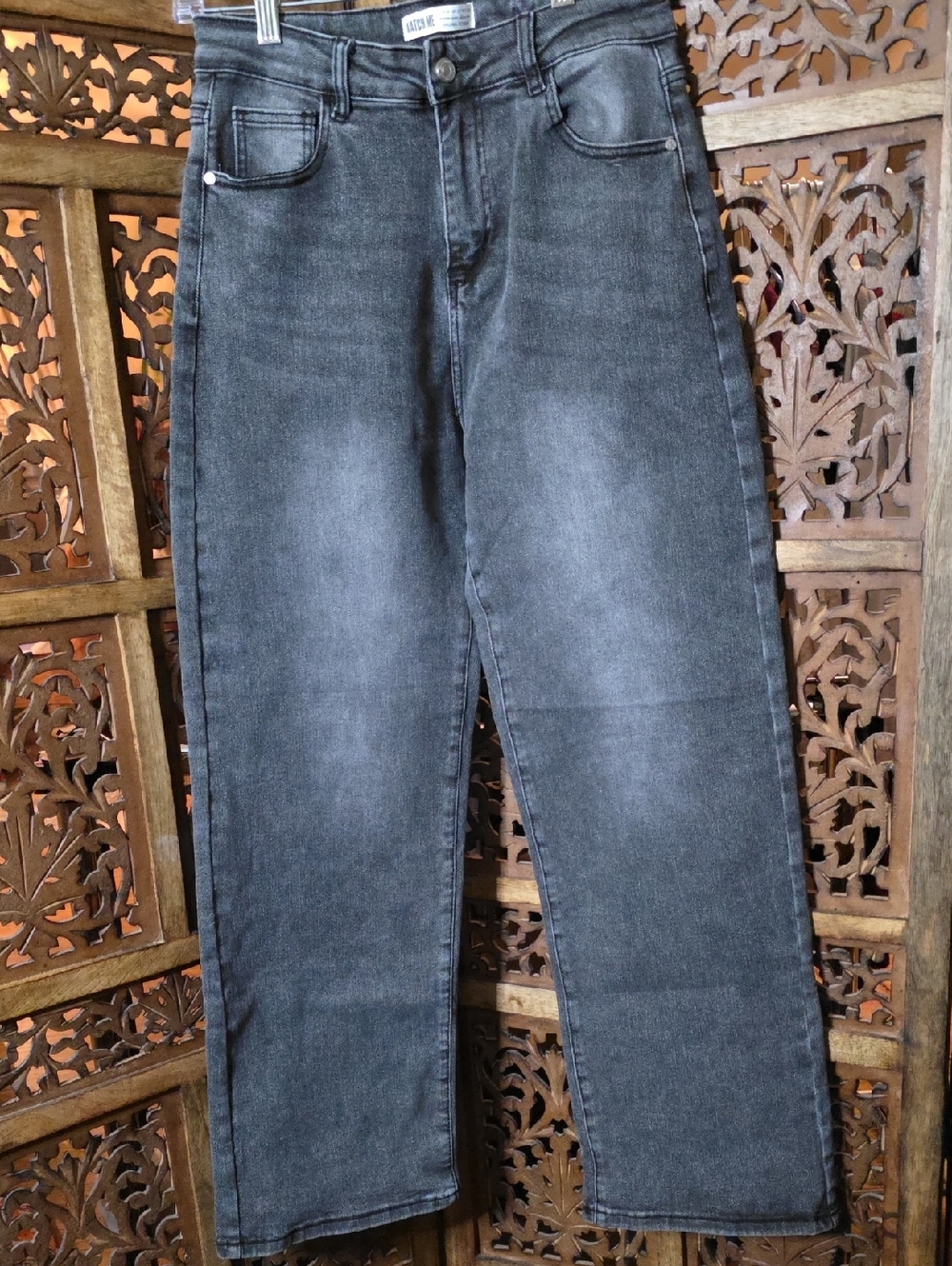 High-Rise Black Washed Flare Jeans for Women